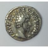 Lucius Verus (161-169 AD), denarius, obv. IMP L AVREL VERVS AVG, bare headed bust; rev.