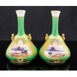 A pair of Royal Crown Derby bottle vases,