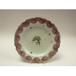 A Chelsea Derby porcelain plate, circa 1770,