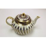 A Derby porcelain teapot, pattern 66, circa 1784-86,