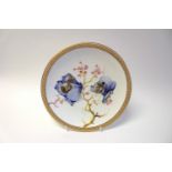 A Royal Crown Derby Aesthetic Movement plate, circa 1880,