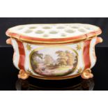 A Derby scene painted bough pot, circa 1805-1810,