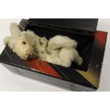 Vintage magic trick box (containing real fur rabbit),