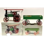 Mamod: A boxed Mamod Steam Tractor, TE1a, together with a boxed Mamod Open Wagon.