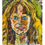 John Bratby RA (1928-1992), Anne Kirkbride [Dierdre Barlow], oil on canvas, signed, 43cm x 38cm,