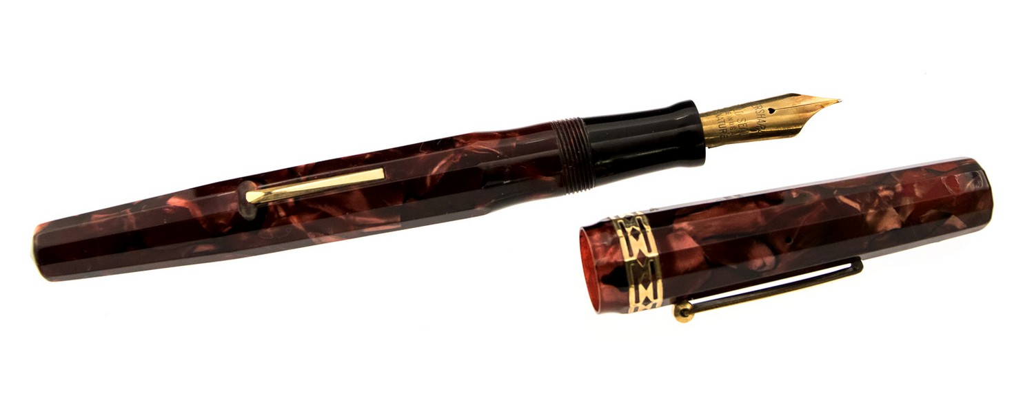 Wahl Doric Oversize fountain pen morocco red circa 1935