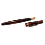 Wahl Doric Oversize fountain pen morocco red circa 1935