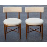 Two G Plan teak upholstered chairs,