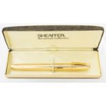 Sheaffer Legacy fountain pen, 12 carat gold filled pinstripe, 14 carat gold nib,