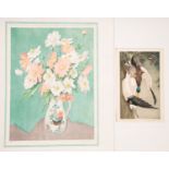 Arthur Rigden Read (1879-1955), Anemones and Gannet and Drake, two woodblock prints, signed,
