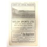 Football League Cup Programme: Cardiff City v.