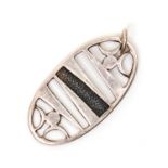 Malcolm Gray for Ortak Silvercraft, a Modernist Scottish silver pendant,