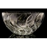 Irene Stevens for Webb Corbett, a cut glass bowl, circa 1955,