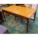 John Herbert for Younger, a 1960s teak pull out dining table, 142cm long, 72cm high,