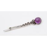 William Drummond, an Australian silver and amethyst brooch,