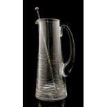 Jasper Conran for Stuart, a Strata glass martini jug, designed 1999,