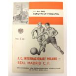 European Cup Programme: F.C. Internazionale Milano v. Real Madrid C.F.