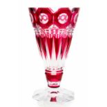 Joseph Simon for Val St Lambert, a Vianden cased glass vase, designed circa 1930,