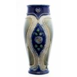 Violet Hayward and Christine Abbot for Royal Doulton, a stoneware vase, elongated ogee form,