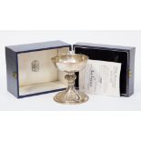 A silver chalice commemorating 900 years of Lincoln Cathedral, Birmingham 1971 maker A.