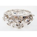 A silver plated punch bowl,