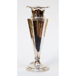 An Edwardian silver vase,