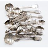 A collection of forty pieces, Continental 0.800 silver cutlery, total gross weight approx 63.