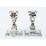 Pair of late Victorian EPNS candlesticks