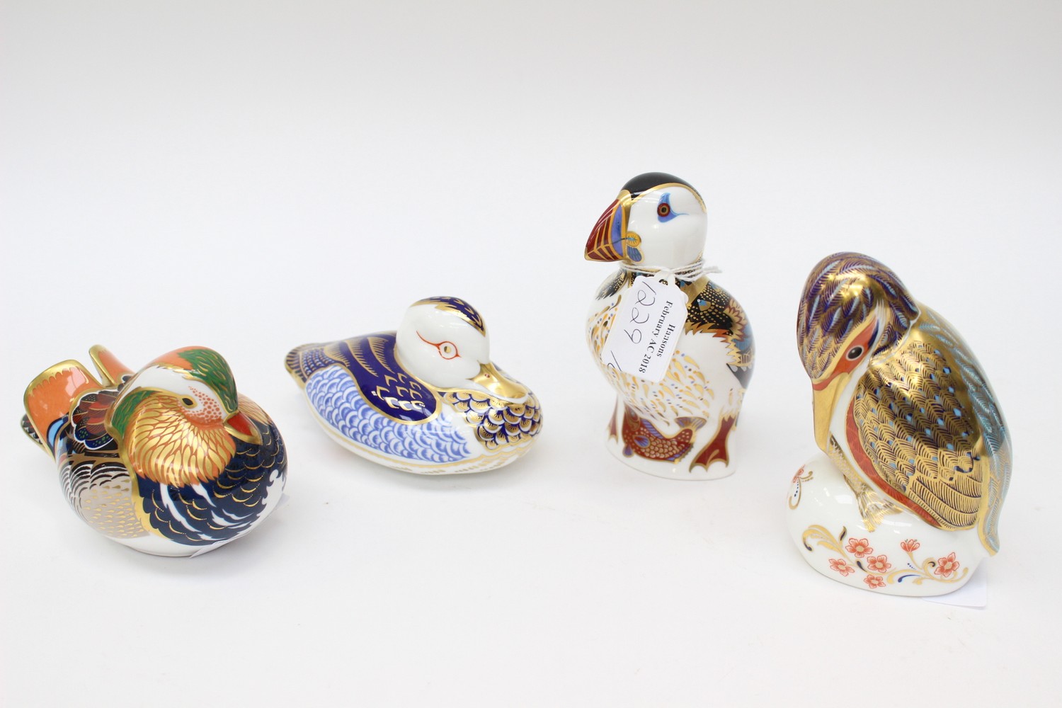 paperweights royal crown derby catalogue of and Royal two kingfisher, puffin Derby Crown paperweight