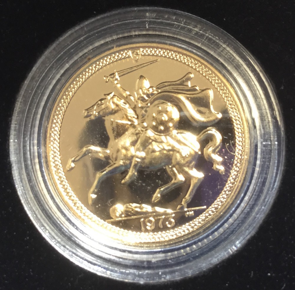 Isle of Man Manx Gold Sovereign 1973 in presentation box with certificate. - Bild 2 aus 2