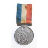 WW1 Peace Medal 1919. A 38mm size medal with a silver coloured finish.