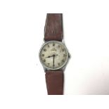 WW2 British Omega military issue stainless steel manual wind wrist watch,