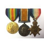 WW1 British Trio of 1914-15 Star, British War Medal and Victory Medal to 745 Drv H Harriman, RFA.