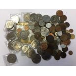 A plastic box of Coin includes George 3rd Crown (worn) £5 x 4.
