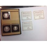 Silver Proof Turks and Cicos Islands 20 Crowns 1980, 10 Crowns 1980,