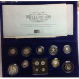 Silver Proof Set 2000 "The Millenium Collection" The 13 coin set with Maundy Money as issued with