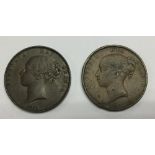 Penny 1853 and 1855 (2)