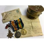 WW1 British 1914-15 Star, British War Medal and Victory Medal to 13259 Pte J Seal,