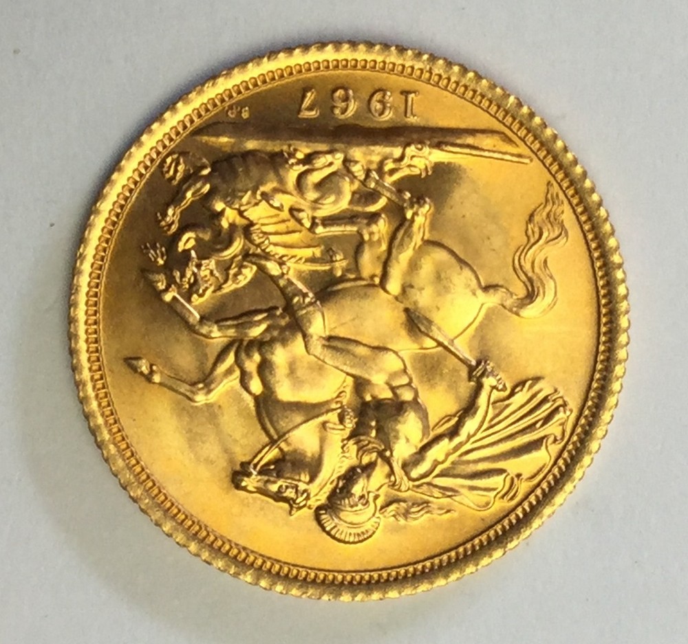 Gold sovereign 1967