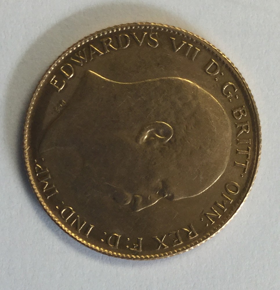 Gold Half Sovereign 1909 - Bild 2 aus 2