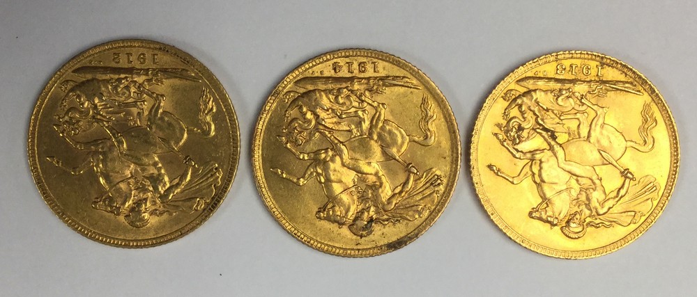 Sovereigns 1912, 1913,