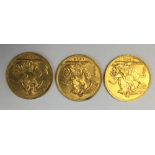 Sovereigns 1912, 1913,