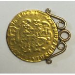 Guinea 1776 with attached yellow metal mount