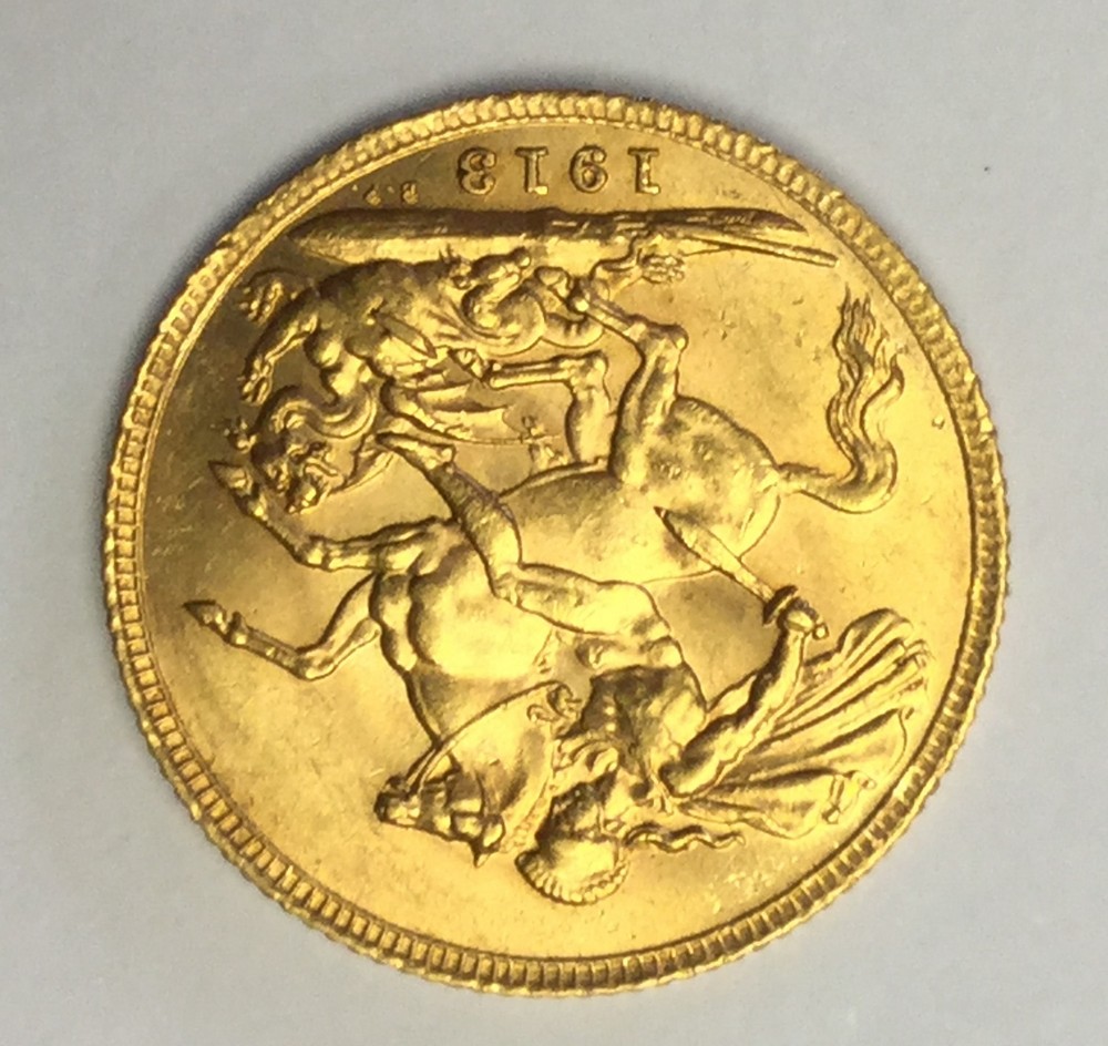 Gold sovereign 1913