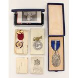 British National Service Medal in case complete with ribbon: Royal Masonic Benevolent Institution