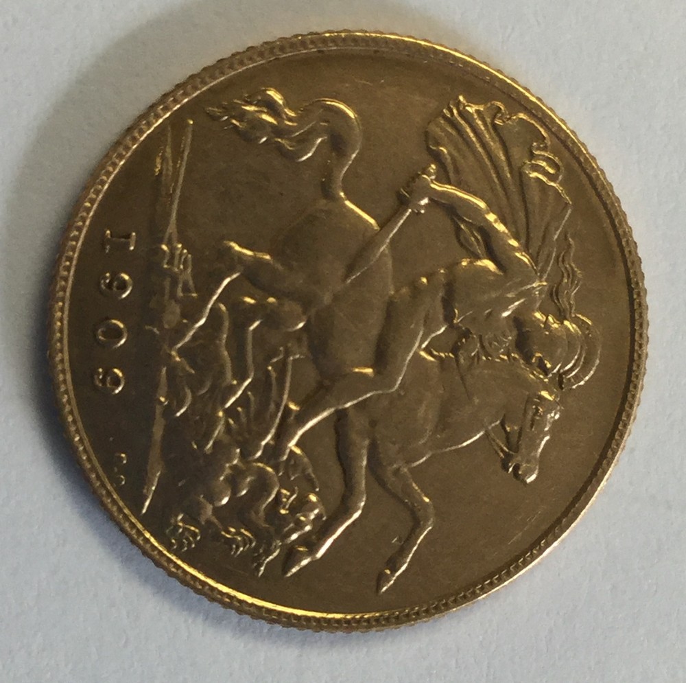 Gold Half Sovereign 1909