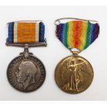 WW1 British War Medal and Victory Medal to 133720 Gnr C Steer, RA.