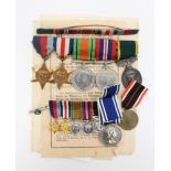 WW2 British medal group consisting of: 1939-45 Star, France & Germany Star, Defence Medal,