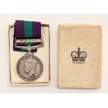 GR VI General Service Medal with Malaya Clasp to S/22379029 Pte A Tristram, RASC.