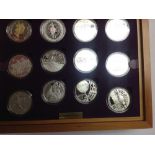 Silver Proof Collection of 24 Crowns "Queen Elizabeth 2nd Golden Jubilee" in wooden presentation
